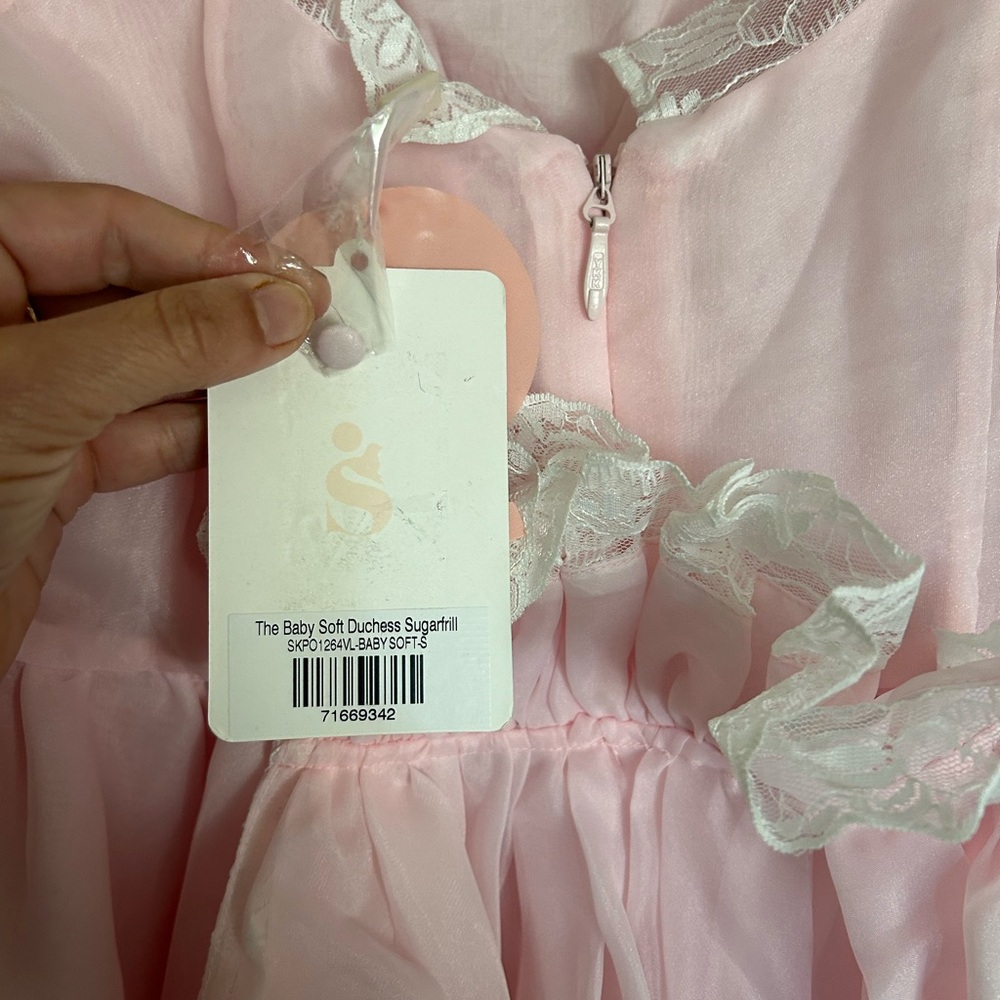 Selkie Duchess Sugarfrill Dress in Baby Soft Pink size Small - Picture 13 of 14